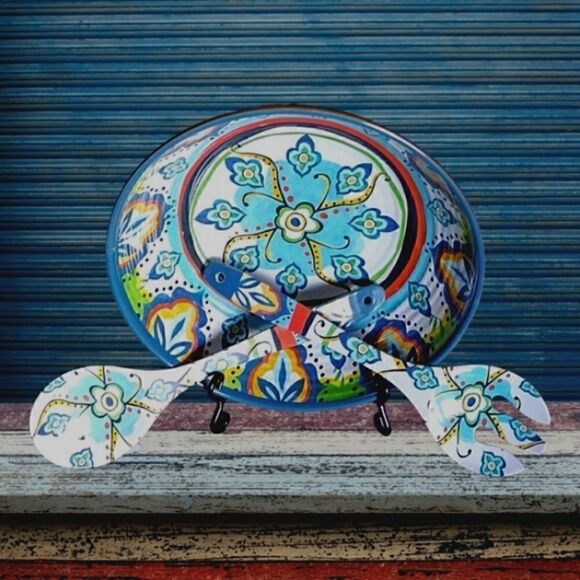 SALAD BOWL & UTENSILS Melanine NEW 🆕 THINK BBQ SUMMER FUN! - Picture 3 of 6